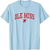 Mississippi Ole Miss Rebels Arch Over Blue T-Shirt Small