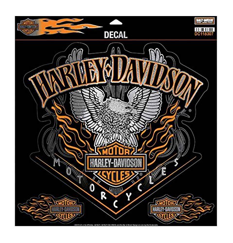 Harley-Davidson Eagle Pinstripes Decal, 4 Stickers Per Sheet, 3XL Size DC118307