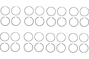 BRITPART ALLMAKES PISTON RING SET OF 8 COMPATIBLE WITH LAND ROVER DEFENDER, DISCOVERY 1 & 2 AND RANGE ROVER P38, PART # STC1427