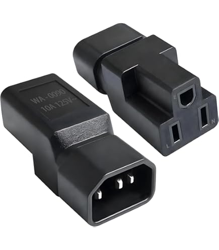 Amazon.com: YACSEJAO 2 Pack C13 to C6 Power Adapter IEC 320 C13