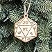 Ornament - D20 - Raw Wood 3x3in