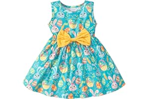 RETSUGO Little Girl A-Line Dresses Bowknot Dress for Baby Girls Casual Toddler Girl Dresses for Party Girl Dress 1-8 Years