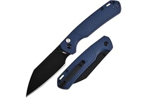 CJRB CUTLERY CJRB Pyrite-Light Pocket Knife, Folding Knife with 3.34'' AR-RPM9 Steel Blade Small Pocket Knife with Pocket Clip for Men Women, EDC Knife for Camping Survival Hiking Knives J1945 Blue