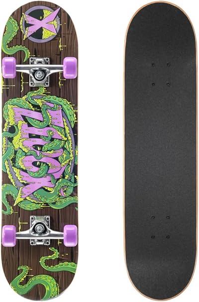 Xootz Complete Kids Double Kick Trick Skateboard 31 x 8 Maple Deck