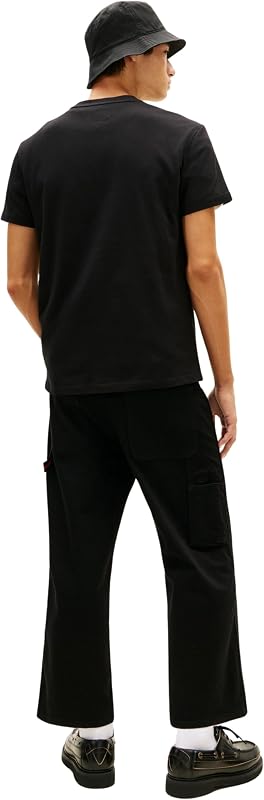 Uomo T-Shirt Maniche Corte Vintage con Scollo Rotondo, Nero (Black), M