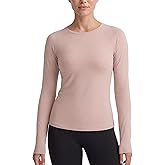 Zengjo Women's Long Sleeve Workout Tops Fitted Silky Cooling Athletic Performance Shirts Moisture Wicking for Yoga Gym