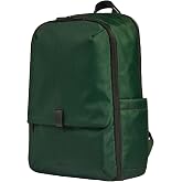 Antler Urban Light Backpack, 17L, Laptop Sleeve, Work Bag, Antler Green | Eco-conscious water-repellent rucksack with suitcase-style opening, laptop pocket, and convenient trolley sleeve
