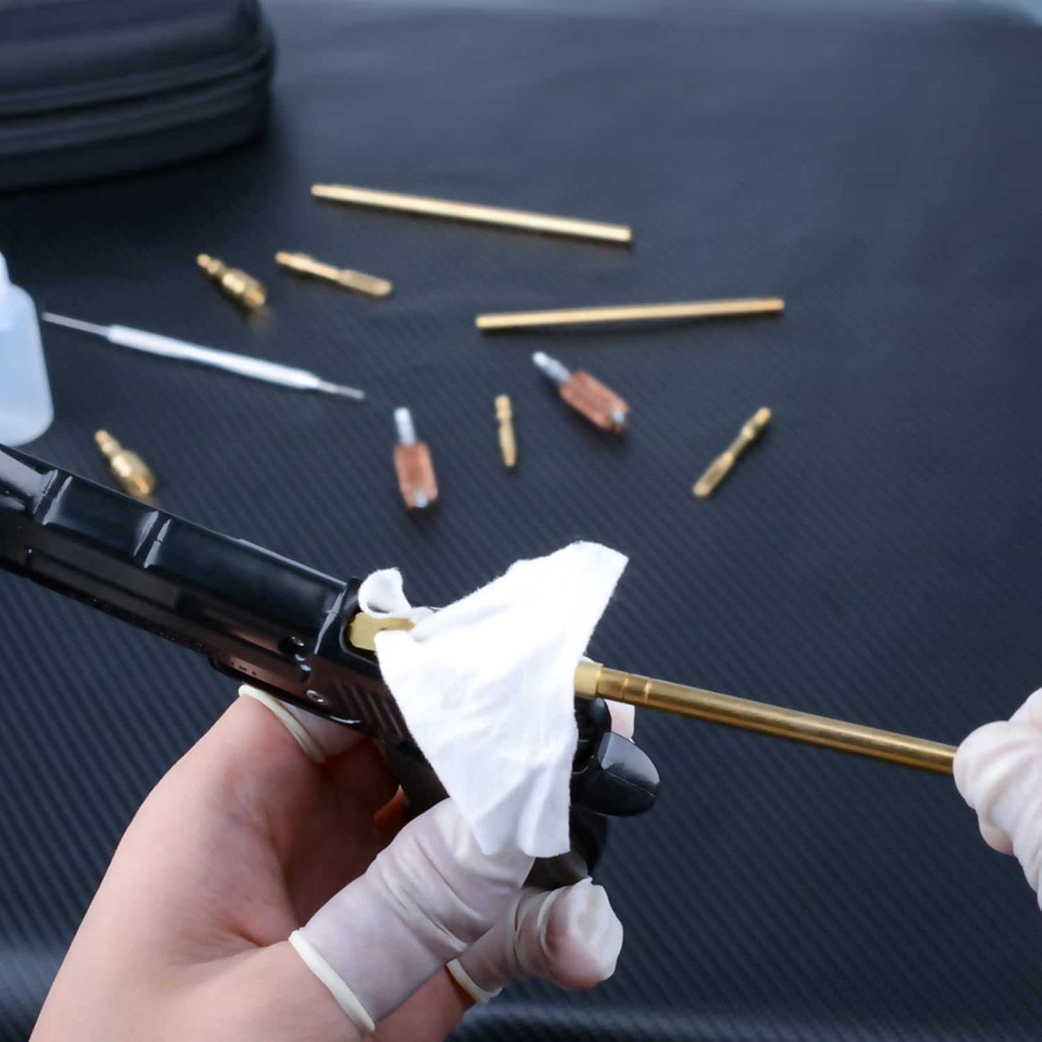 WEREWOLVES Universal Handgun Cleaning Kit for .22 .357/.38/9mm .40 .45 Caliber Pistol with Cotton mop, Bronze Bore Brush, Brass Jag, Brass Slotted Tips, Nylon Brushes : Sports & Outdoors