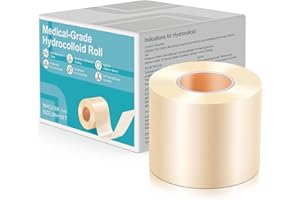 AKQFZHQ Hydrocolloid Roll for Wound Care, Hydrocolloid Bandages with Self-Adhesive, Waterproof Cut-to-Size Hydrocolloid Patch, 2in*16ft