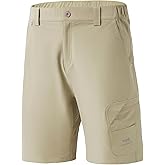 BASSDASH 10.5” Mens Fishing Cargo Shorts Quick Dry UPF 50+ Water Resistant FP01M