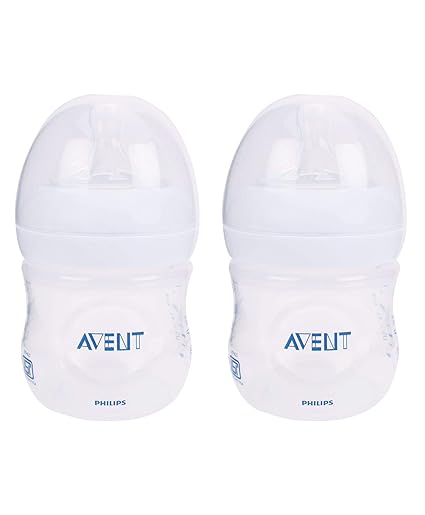 Philips Avent 125ml Natural Feeding Bottle (Clear, Pack of 2)