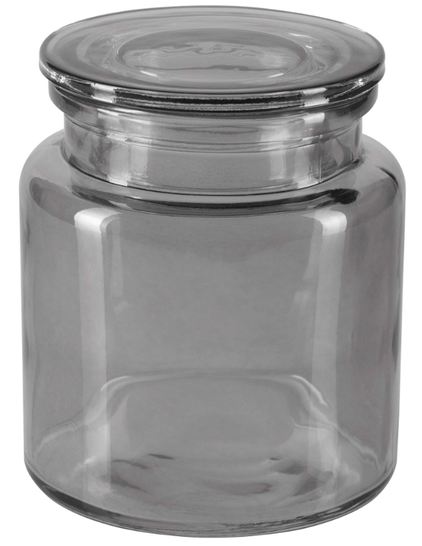 Spirella Collection Yoko, Containers Ø10.2x12 (0.6 L), Glass, Grey, (0.6 L)