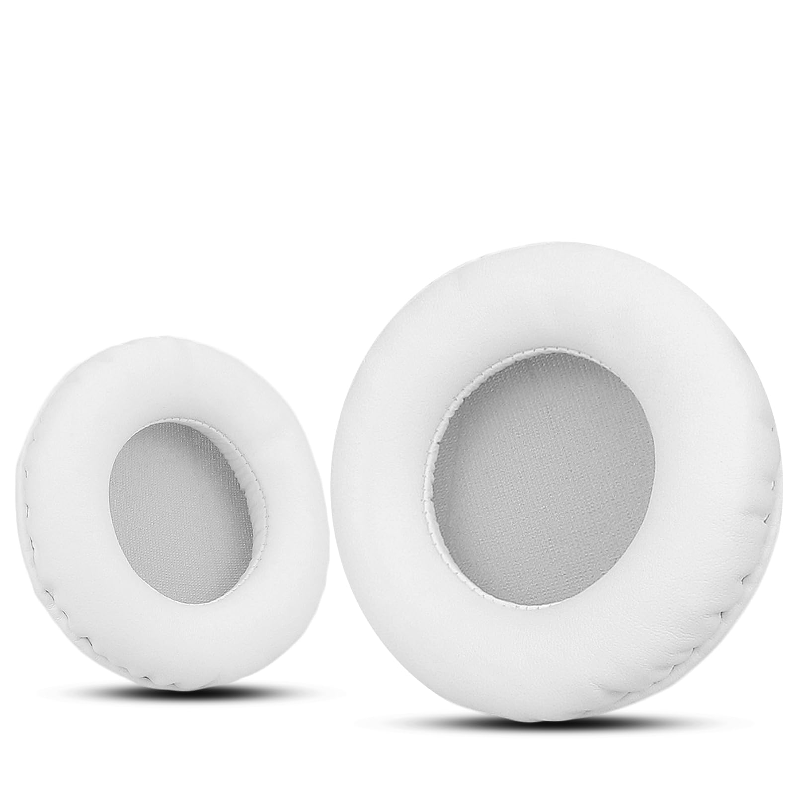 Krone Kalpasmos Universal Replacement 75mm Earpads for Sony, ATHAKG, HifiMan, Philips, Fostex, JVC, Pioneer On-Ear Headphones (List Inside) Headphone Earpads Cover White & Grey