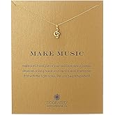 JOYID Delicate Music Note Pendant Necklace Simple Lovely Clavicle Necklace for Women Music Lover Musican Gifts with Meaning Card