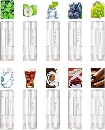 Amazon プルームテックプラス カートリッジ Ploomtech フレーバーカートリッジ 互換 アトマイザー 10風味 純正 カプセル対応 10本セット Ecocco Ecocco カートリッジ