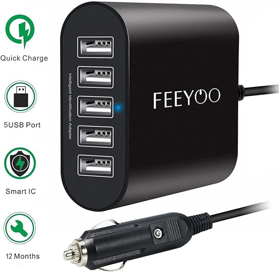 Amazon Com Usb Car Charger Feeyoo 45w Rapid Usb Car Charger 5