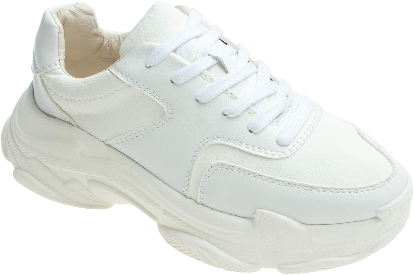 AnnaKastle Womens Color Accent Low Top High-Fashion Sneaker Trainers