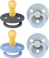 BIBS Dummies Colour 4-Pack 6-18 Months BPA Free Danish Baby Dummies