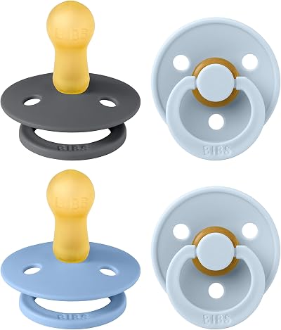 BIBS Dummies Colour 4-Pack 6-18 Months BPA Free Danish Baby Dummies