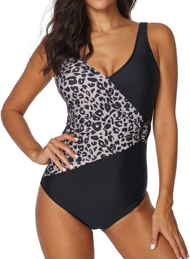 Chanyuhui Women Swimsuit One Piece Monokini Padded Printed Swimwear Beachwear Jumpsuit Sale