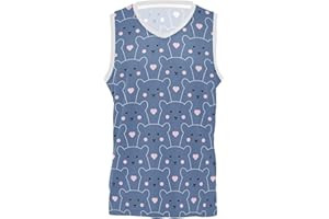 ZZXXB Bear Love Heart Basketball Jersey Men's Athletic Practice Sports Shirts Team Uniforms XS-3XL