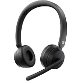 Microsoft Modern - Wireless Headset,Comfortable Stereo Headphones with Noise-Cancelling Microphone, USB-A dongle, On-Ear Controls, PC/Mac - Certified for Microsoft Teams,Black