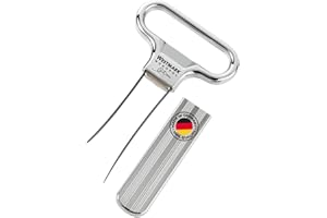 Westmark Ah-So Wine Opener – 2 Prong Wine Bottle Opener for Vintage Bottles, German Manual Cork Remover, Chrome Finish, Super