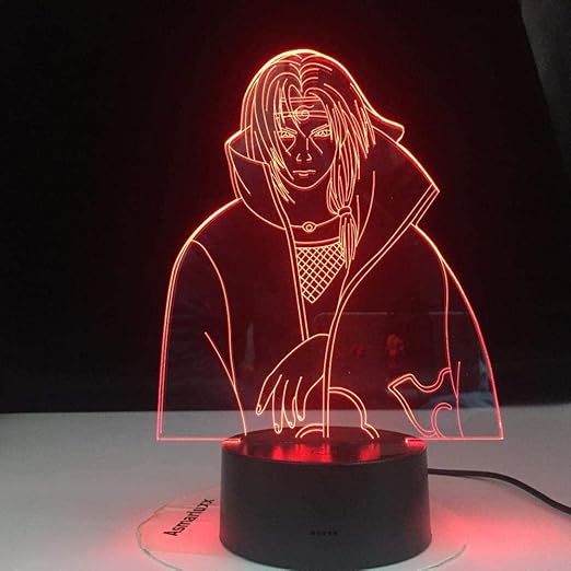 3D-Illusionslampe LED-Nachtlicht Naruto Anime Uchiha Itachi Model Deak