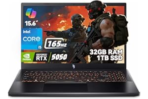 Acer Nitro V15 Gaming Laptop, 15.6" 165Hz FHD, Intel Core i5-13420H, NVIDIA GeForce RTX 5050, 32GB RAM, 1TB SSD, Thunderbolt 