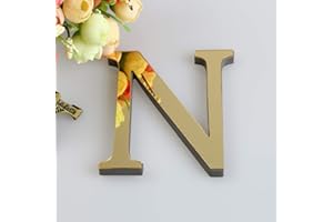 UJAKEL Letter H Decor Wall Monogram Letter O Gold Letter Mirror Letters for Wall Decor Letter Wall Decor Silver Letters Wall Name Sign Letter Signs Large Letters Name Letters for Wall Decor