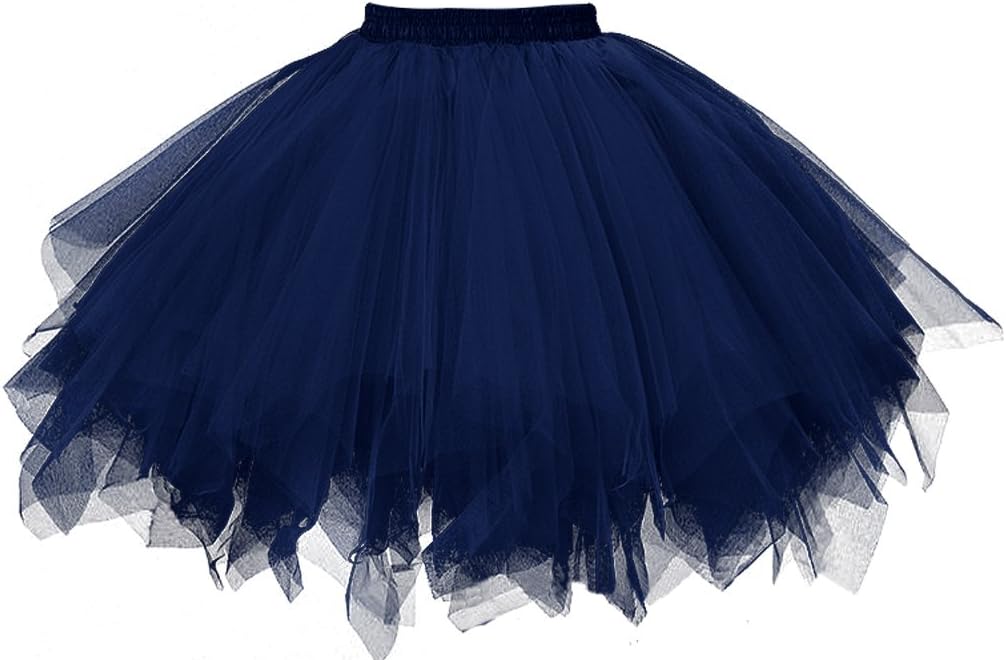 GOOBGS Musever 1950s Vintage Ballet Bubble Skirt Tulle Petticoat Puffy Tutu