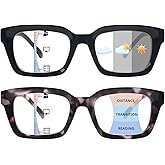 ZONLON Progressive Multifocus Reading Glasses for Women Blue Light Blocking, Photochromic Multifocal Reading Sunglasses