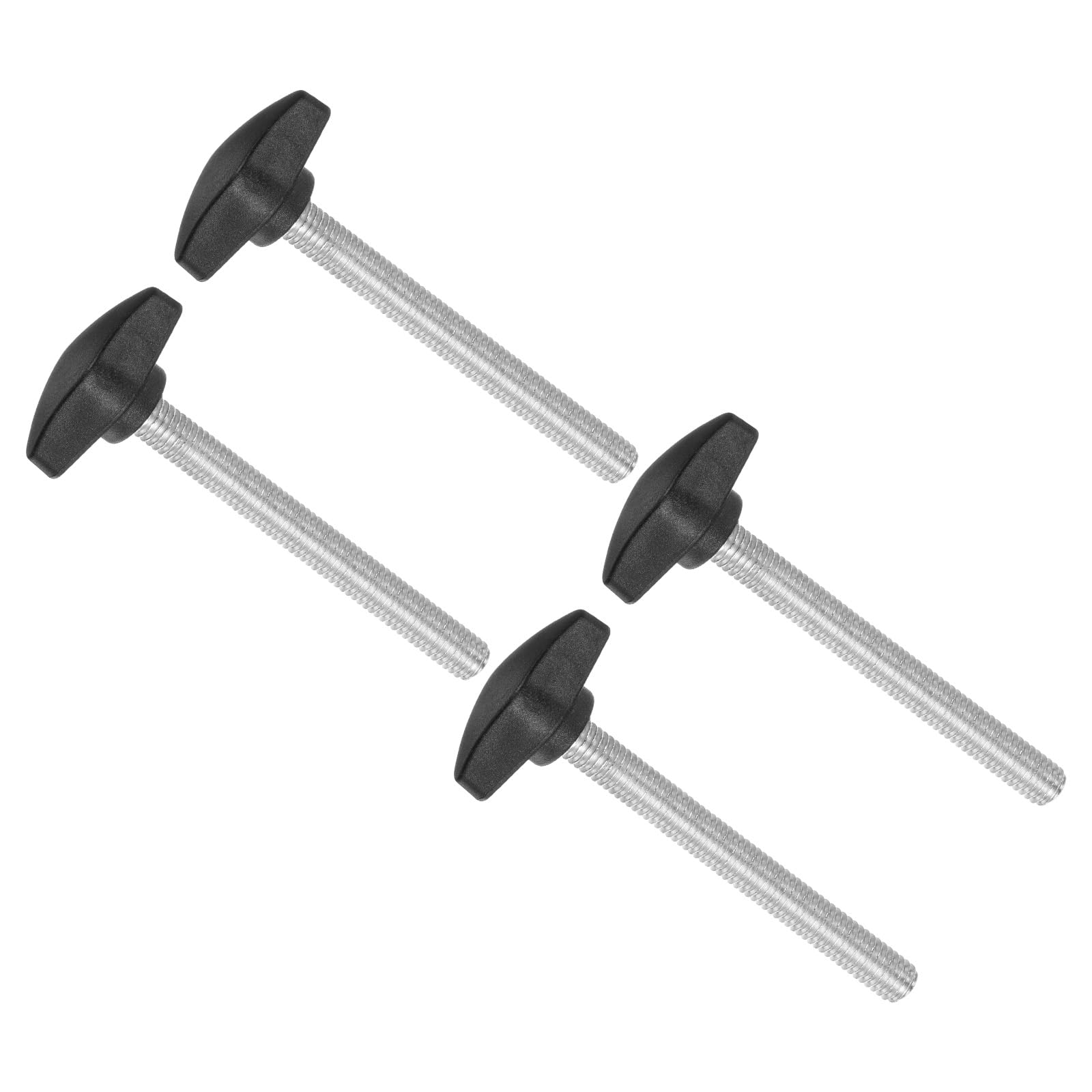 CoCud Tee Wing Knobs Thumb Screw, M8 x 70mm Male Thread, Plastic T Thumb Clamping Screw Threaded Stud Hand Knobs Grip, (Applications: for Machinery Lathes), 4-Pieces