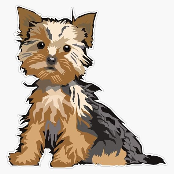 Yorkie Sticker Vinyl Waterproof Sticker Decal Car Laptop