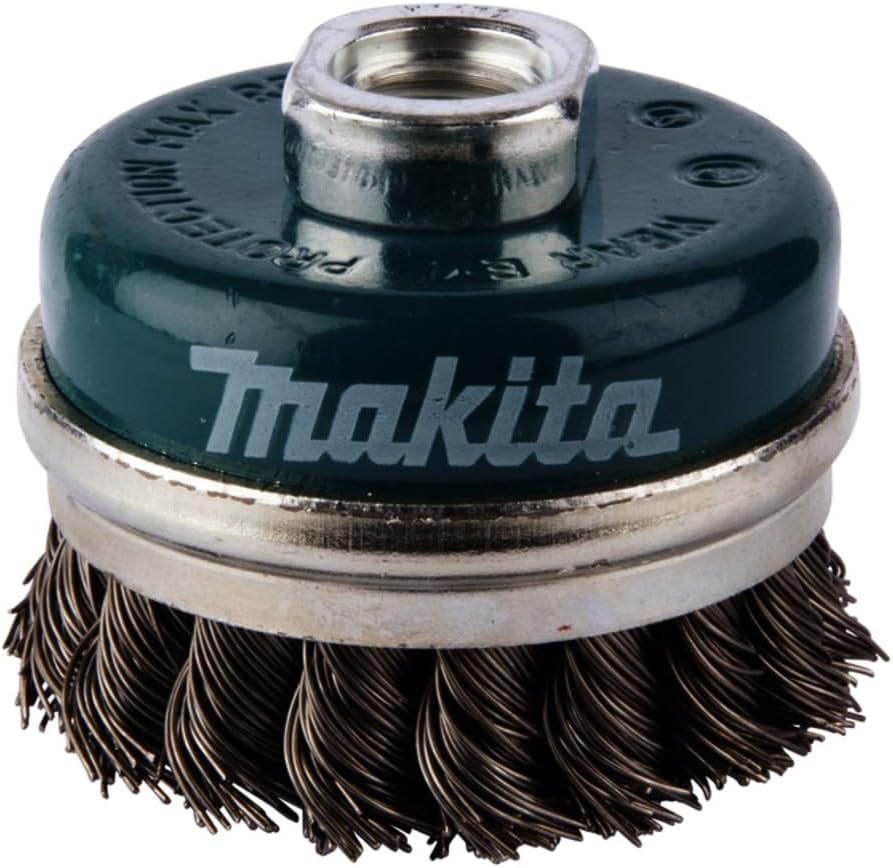 Makita D-24153 60mm Bowl Cup Brush M14 Knotted Steel Wire for Angle Grinders