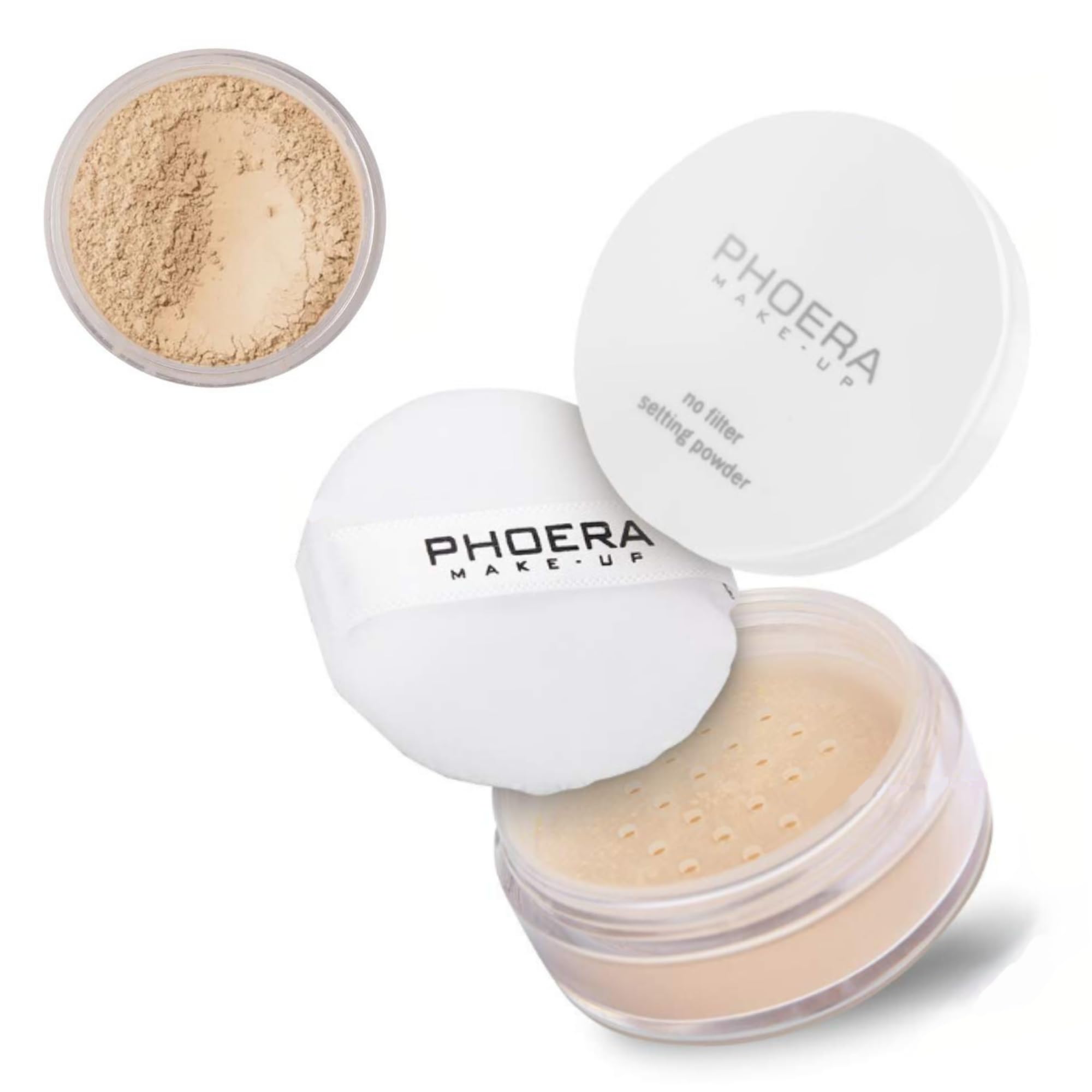 Noble Gifts - No Filter Setting Powder, Lightweight Loose Makeup Setting Powder, Long Lasting Beauty Flash Photography (102 - Cool Beige)