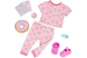 Outfit OG Deluxe - Dreaming of Donuts - Pyjama with Donut Print - Pajama Outfit & Accessories for 18-inch Dolls