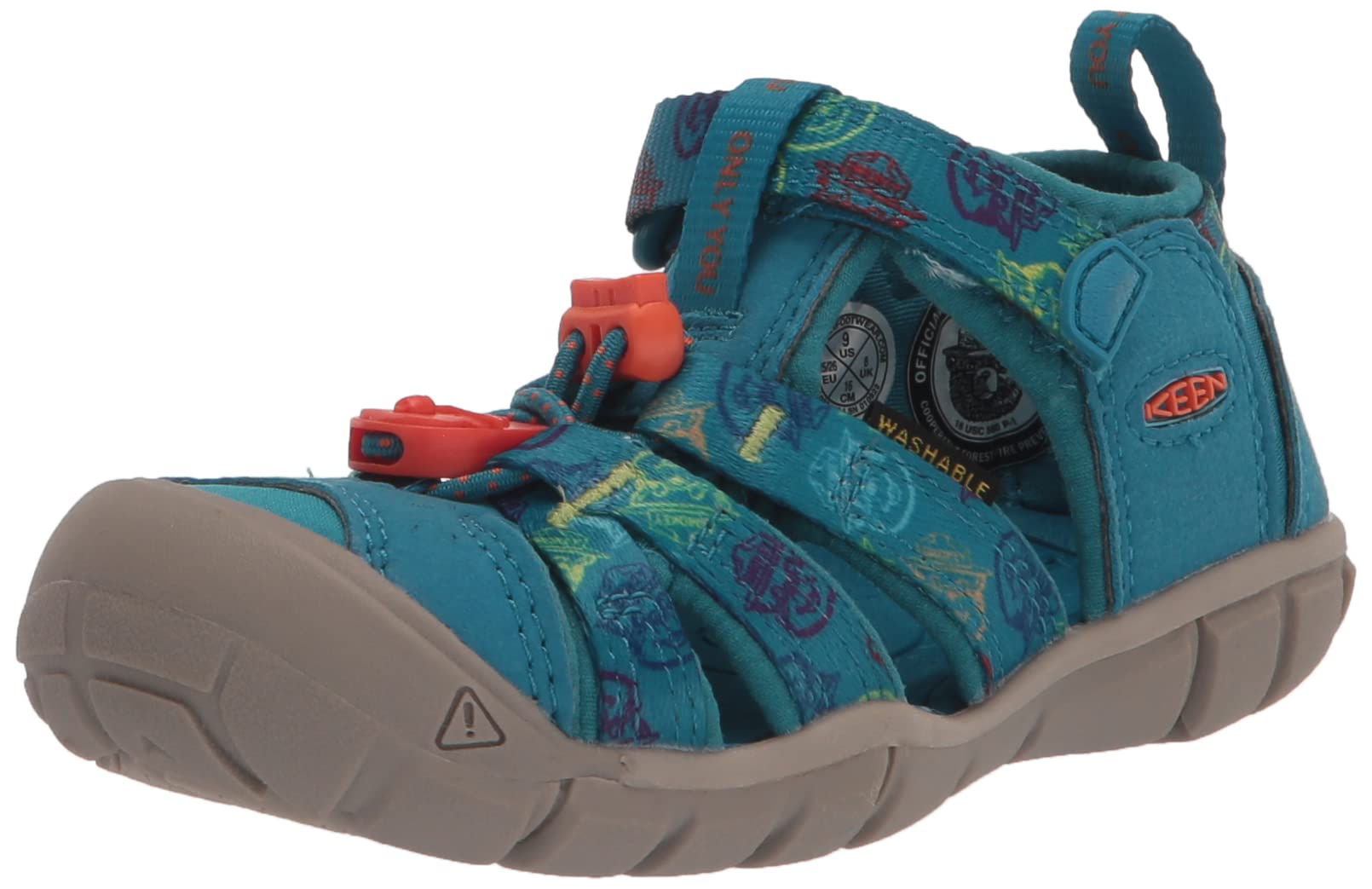 KEEN Seacamp 2 CNX Closed Toe Sandals, Smokey Bear/Fjord Blue, 10 US Unisex Little Kid
