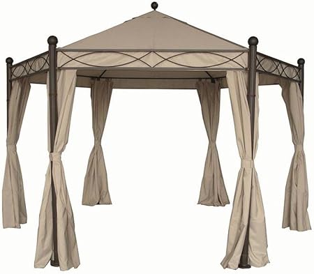 Amazon De Pavillon Gartenpavillon Sonnenschutz Kenia 4 M O Rund