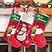 OTOO Christmas Stockings Lined Decorations with Santa and Snowman 18