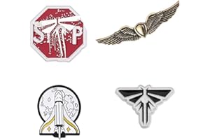 Ealipoi Ellie and Joel Pin Anime Last Us Cosplay Pins Lapel Badge Alloy 4pcs