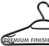 KEPLIN 30 Pack 5 in 1 Hangers Plastic Coat Hangers Space Saver Black view 4