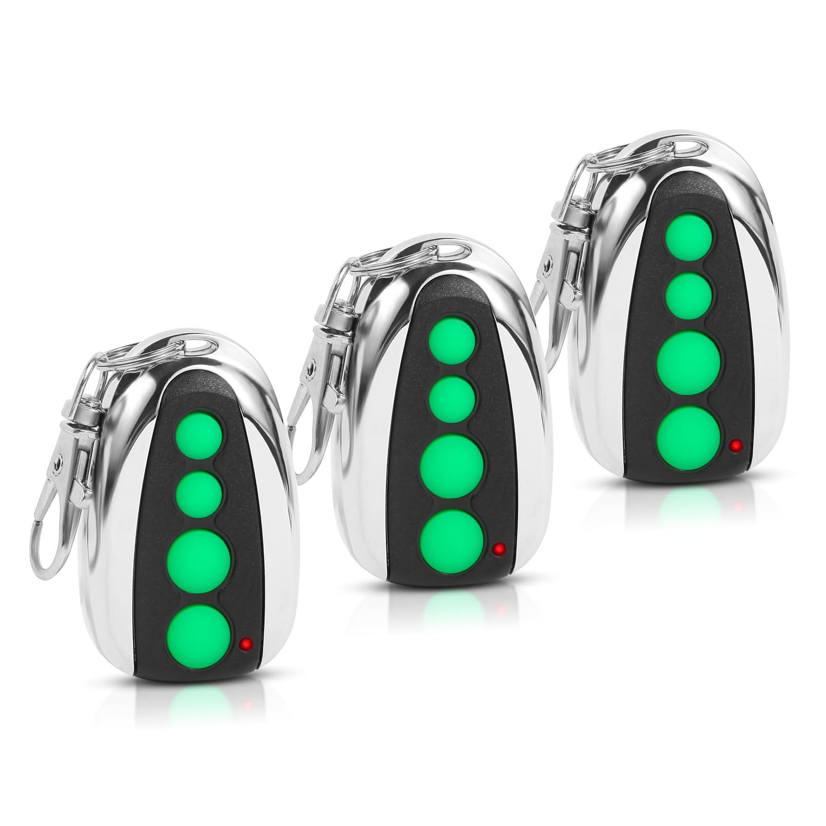Photo 1 of M12 Remote Control Transmitter 433.92 MHz for Automatic Swing Sliding Gate, Compatible with Lockmaster Topens Casar, 4-Button Wireless Transmitter Fobs Security Gate Controller with Keychain (3 Pack)