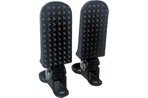 RAINFLOWWER 2PCS Foldable Bike Pegs – Round Hole Rear Pedals for E-Bike, Mountain Bike & Folding Bicycle – Non-Slip, Durable & Space-Saving