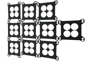 SHLPDFM 10 PCS/Set Ported Carburetor Base Gaskets 1 11/16" Compatible with EDELBROCK,Carter,Holley,Barry Grant