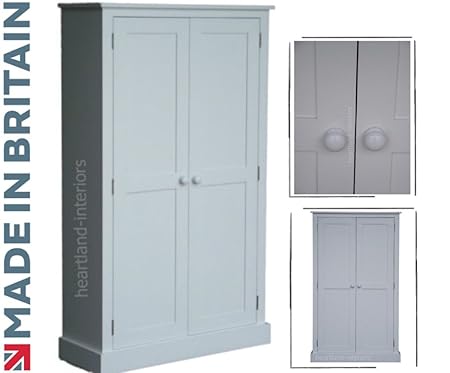 White Painted Cupboard 5ft X 3ft Solid Wood School Larder