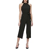 Tommy Hilfiger womens Sleeveless High Neck Tie Waist Jumpsuit
