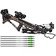 Xpedition Archery Trophy 410X Crossbow with Crank Cocking Device, Compound Crossbow Package, Illuminated 4X32 Scope, 6 20" Bolts, 410 Feet Per Second