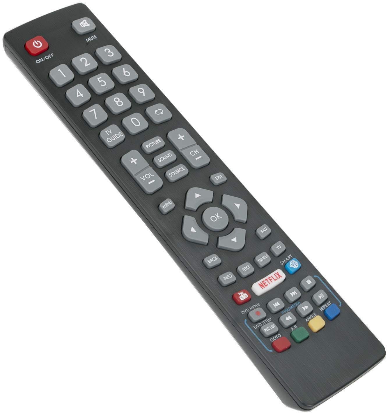 BLFRMC0008 Remote Control Replace - VINABTY BLF/RMC/0008 Remote Control for Blaupunkt HD LED TV 43134M 48148O 55138M 32148M 55/138MGB11B4FEGPXUK 43-134M-GB-11B-FEGUX-UK with Netflix & YouTube Buttons