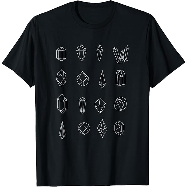 Amazon.com: GEMS JEWELS ART T-SHIRT Faceted Crystals Quartz